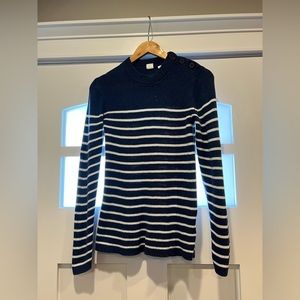 GAP Striped Button Shoulder Sweater Small